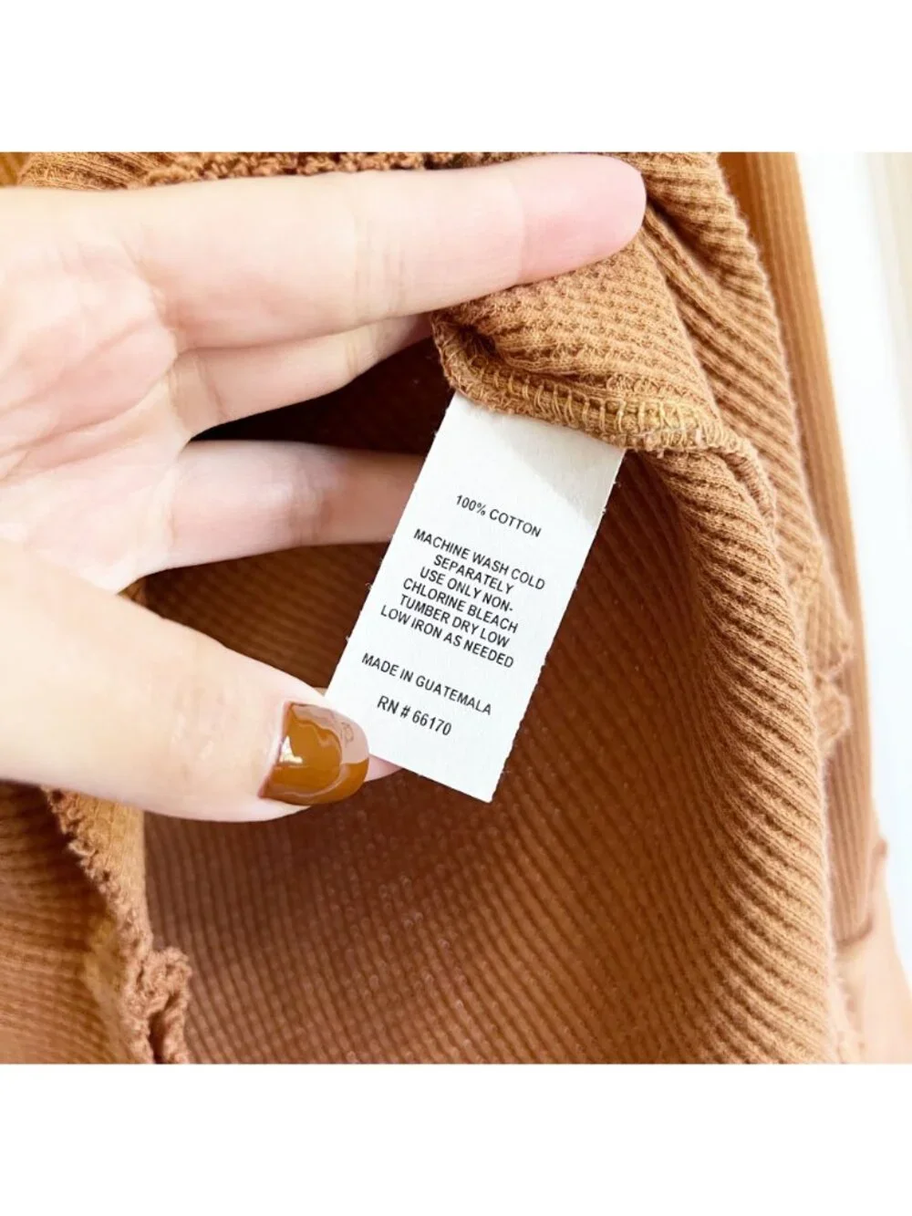 Free People Margo Bran Burnt Orange Waffle Knit Hoodie Women's Size X-Small XS